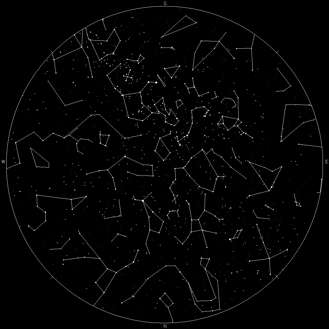 Mapa do céu em 16 de julho de 2002 às 20h32 em Jacareacanga, PA